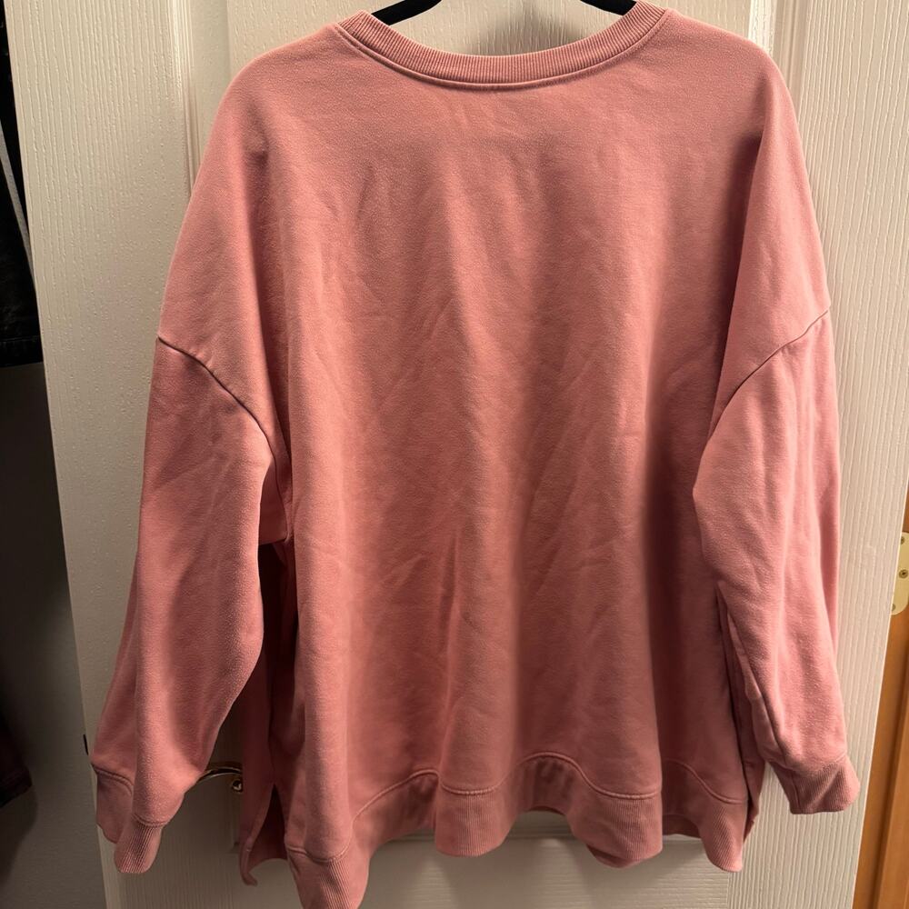 Blush Pink Def Leopard Crewneck Pull Over Size 3X - Picture 9 of 9